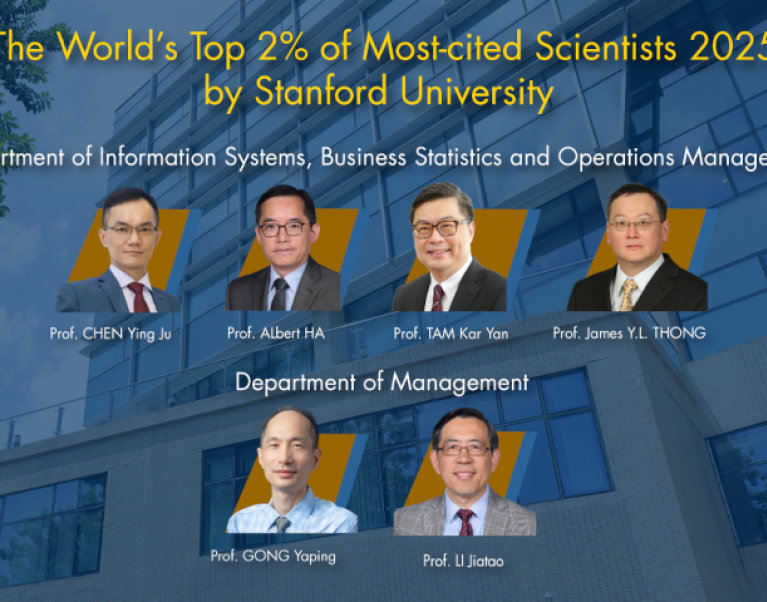 Prof Yaping Gong and Prof JT Li are named the “top two percent of scientists in the world”